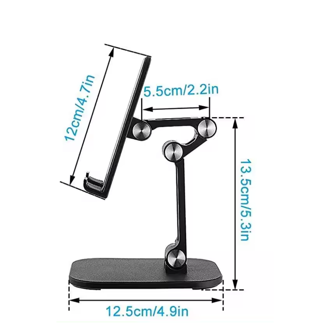 Phone Stand, Adjustable Height and Angle Cell Phone Stand for Desk Foldable Holder